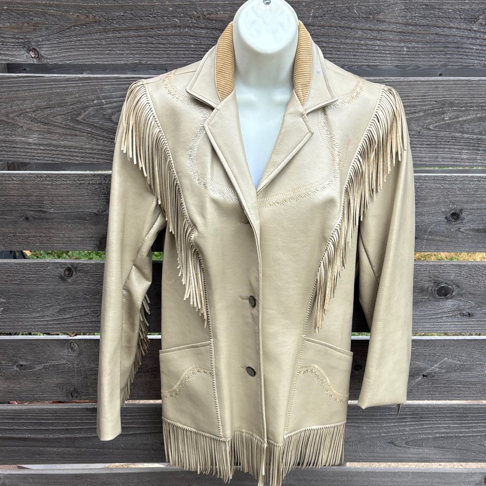 VINTAGE Fringed Tan Women's Jacket by Pioneer Wear of Albuquerque